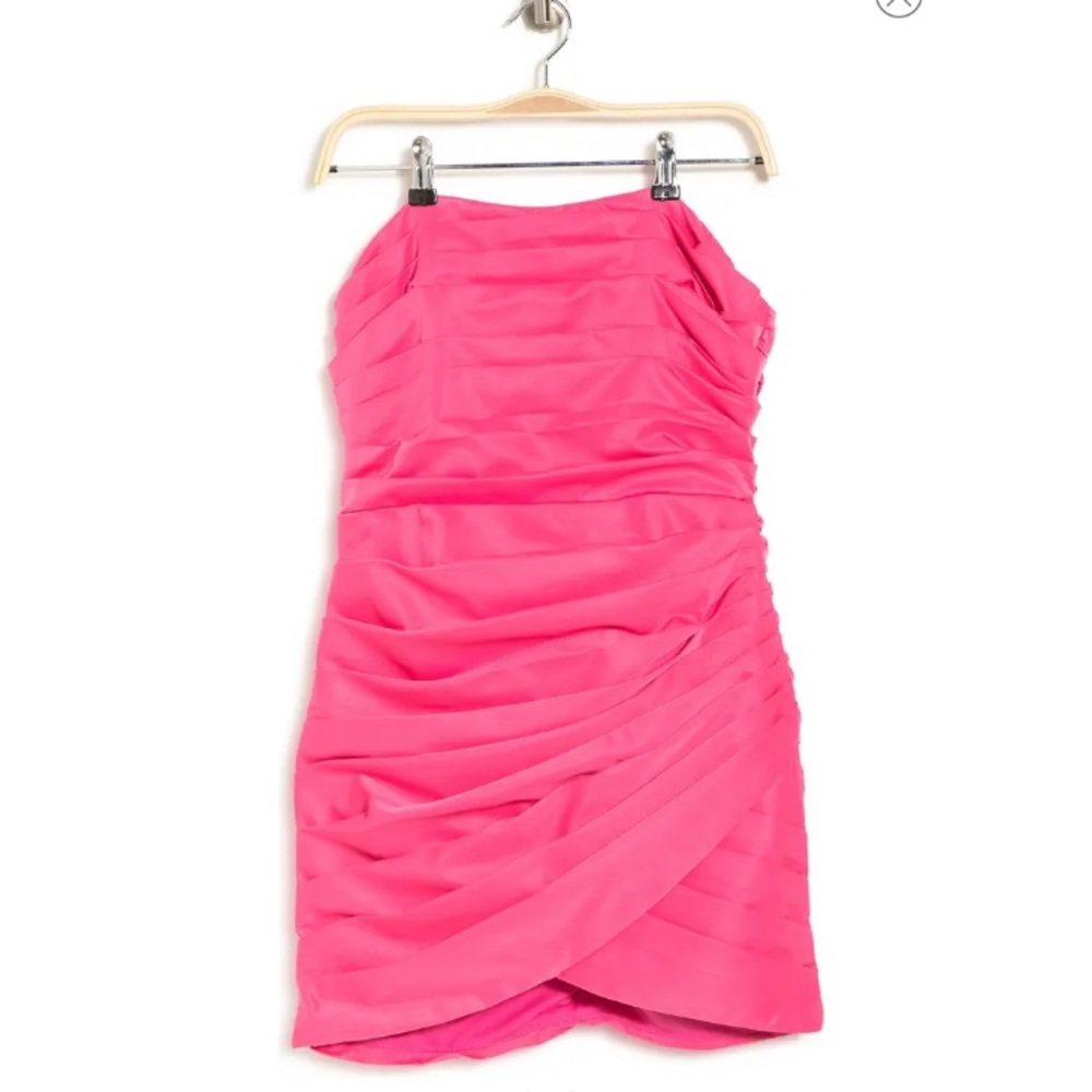 **NWT** DO+BE Pink Ruched Wrap Tube Dress